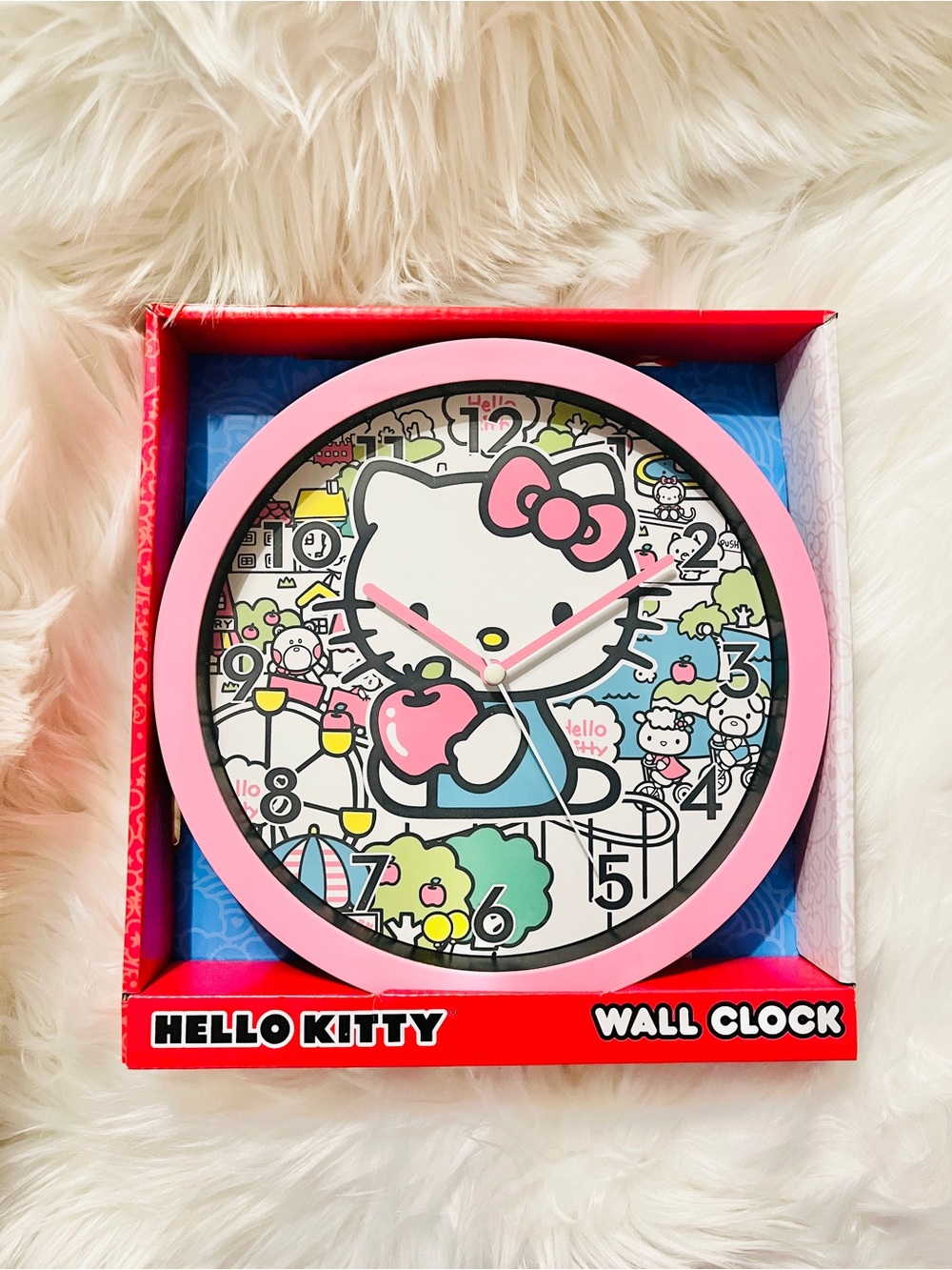 Sanrio Hello Kitty & Friends Pink Amusement Park Graphic Character Wall Clock